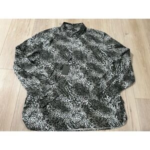 John Varvatos Rodney leopard print button-up shirt in size XL